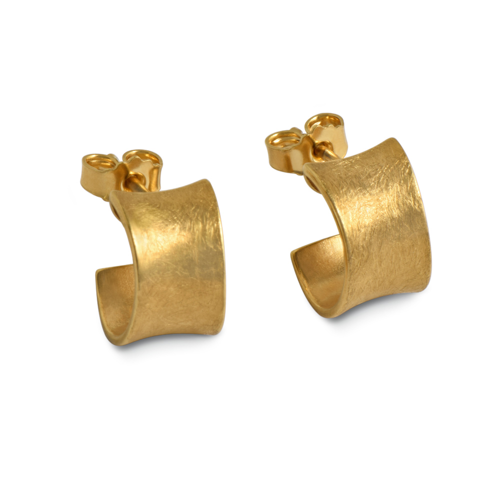 PUR Ohrstecker Creole, 10x13 mm, goldplattiert