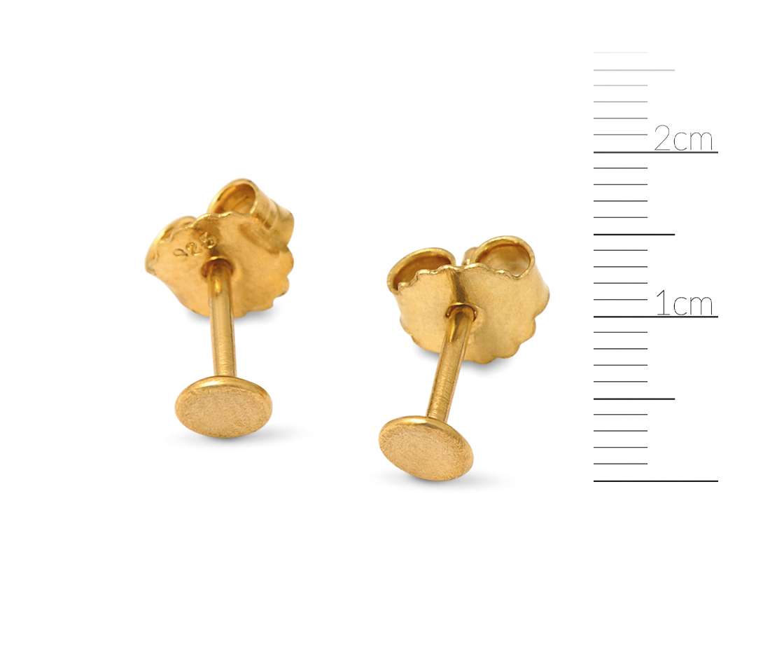 DOTS Ohrstecker, 4 mm, goldplattiert