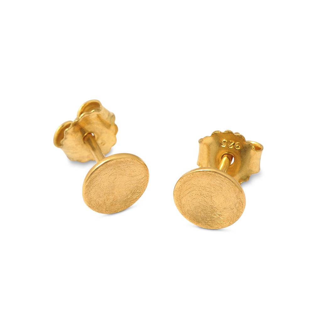 DOTS Ohrstecker, 7 mm, goldplattiert