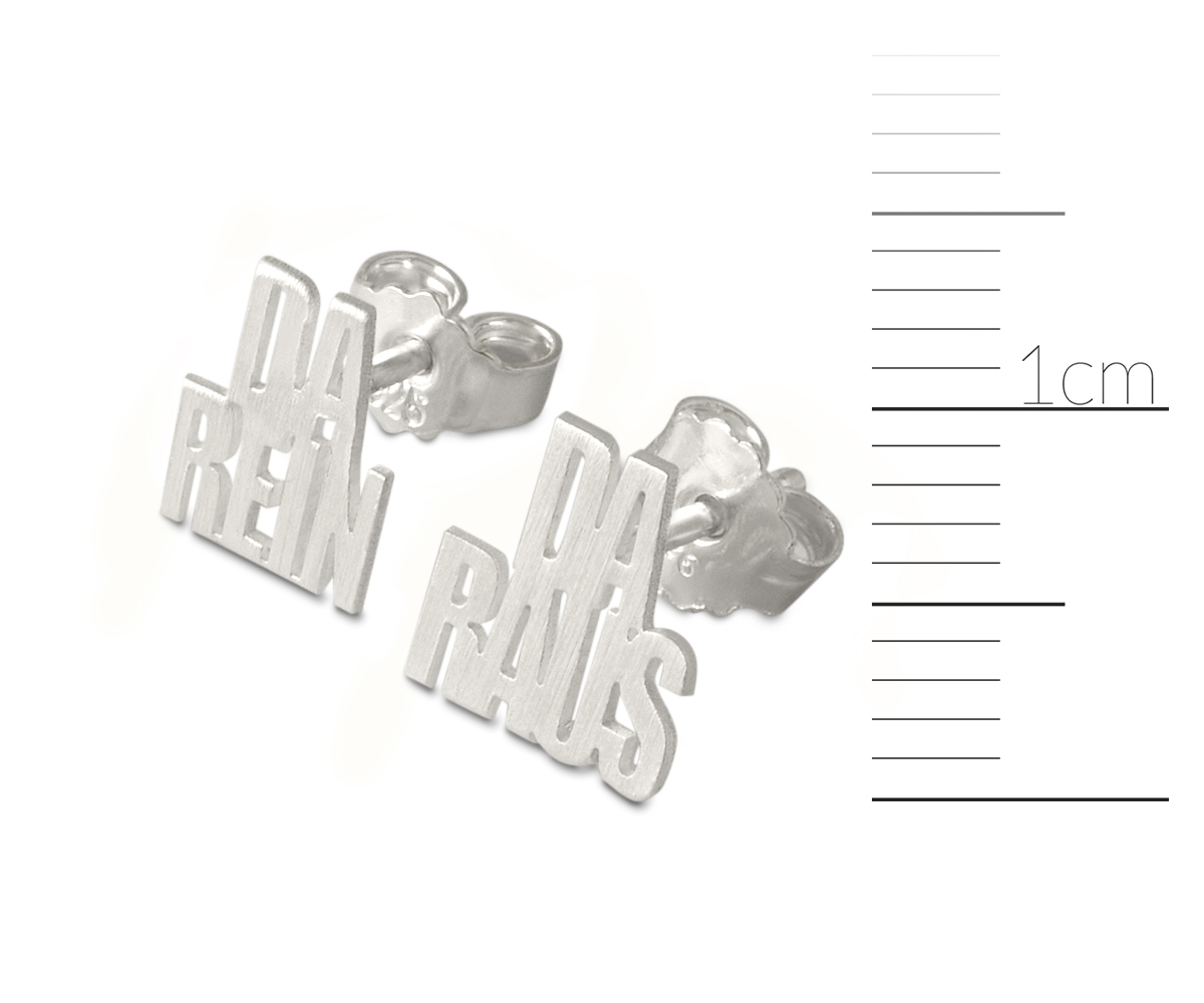 DA REIN DA RAUS, Ohrstecker 9x10 mm